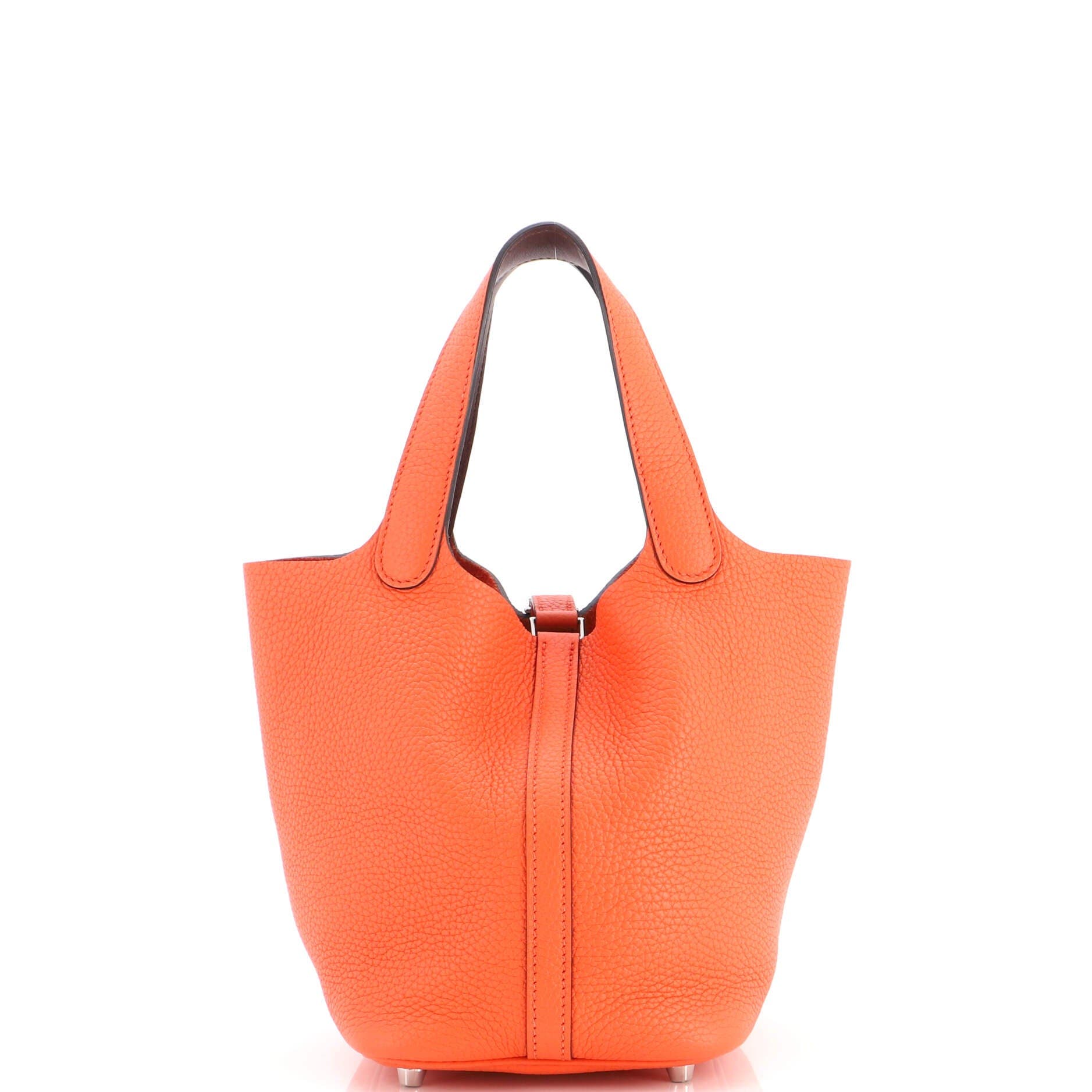 Eclat Picotin Lock Bag Clemence PM, Alternate, color, Orange