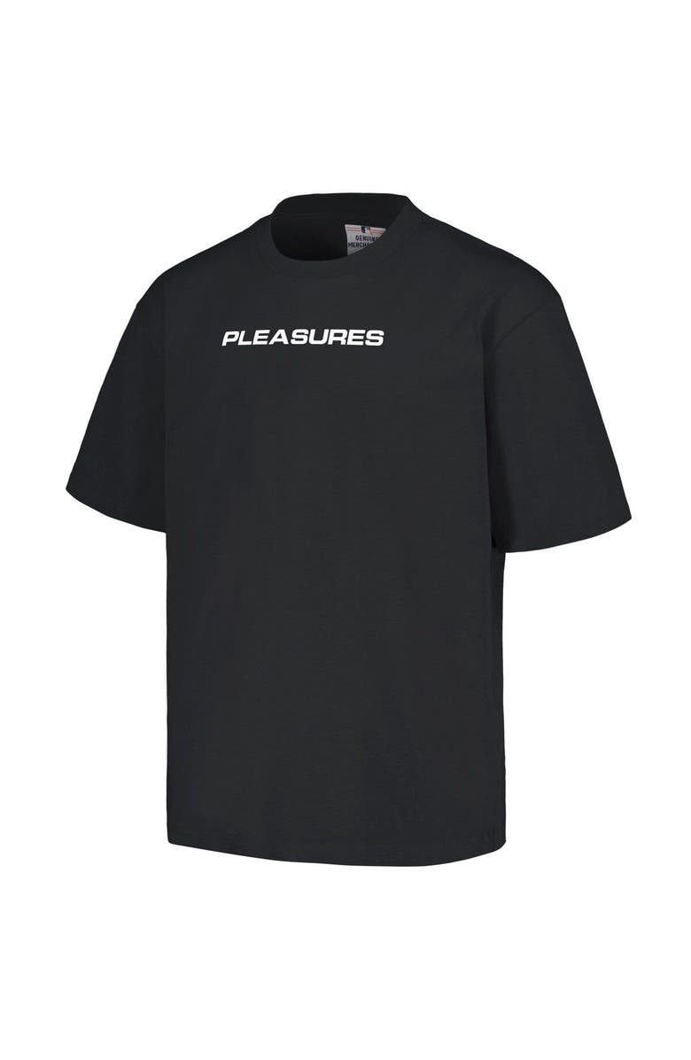 PLEASURES Men's PLEASURES Black New York Mets Ballpark T-Shirt, Alternate, color,
