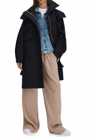 Reiss Peyton Hooded Cotton Parka Coat