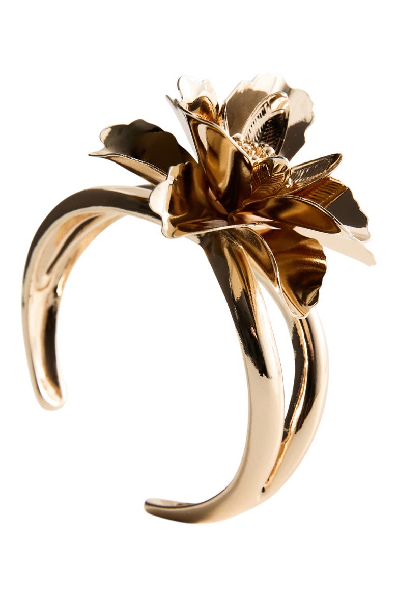 Floral Bangle, Alternate, color, GOLD
