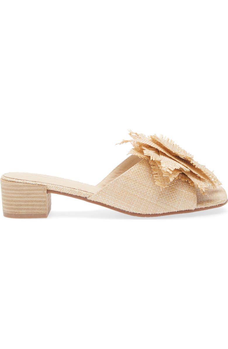 Chocolat Blu Flower Embellished Raffia Sandal, Alternate, color, Natural Raffia