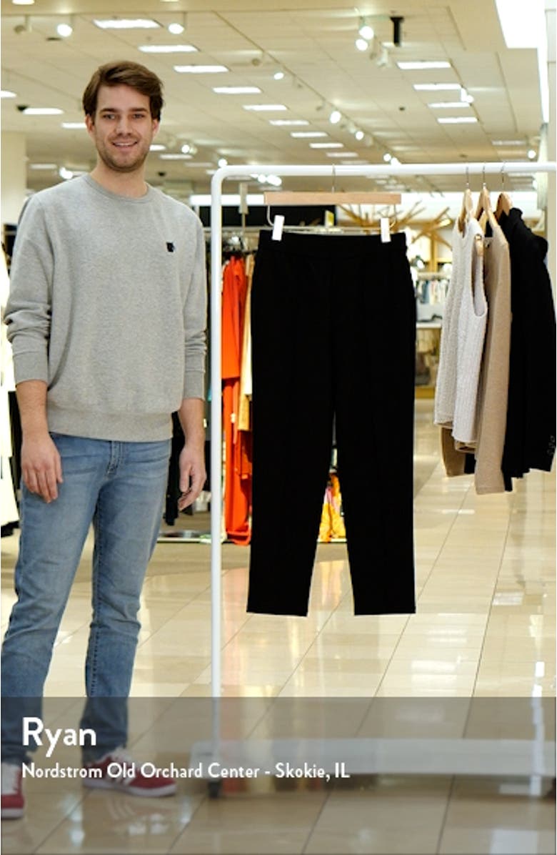 Pintuck Pleat Tapered Ankle Pants