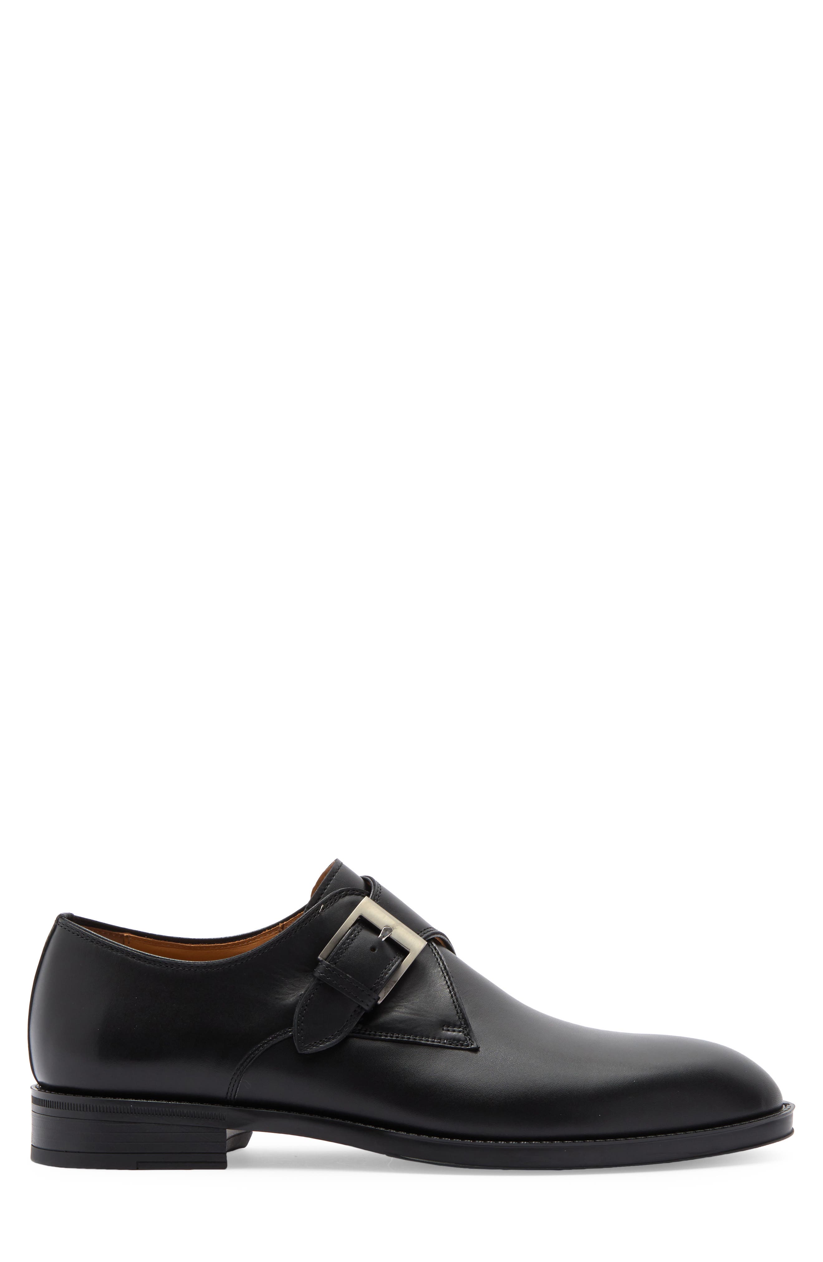 Magnanni Franklyn Monk Shoe, Alternate, color, Black