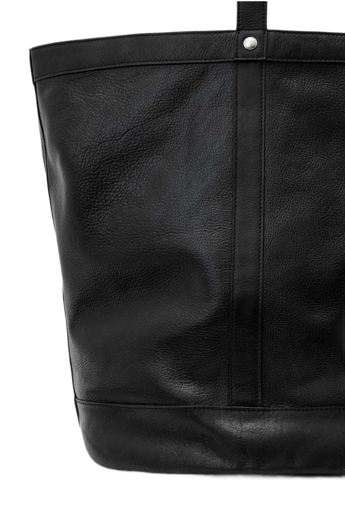 Bucket Leather Sling Bag, Alternate, color, BLACK