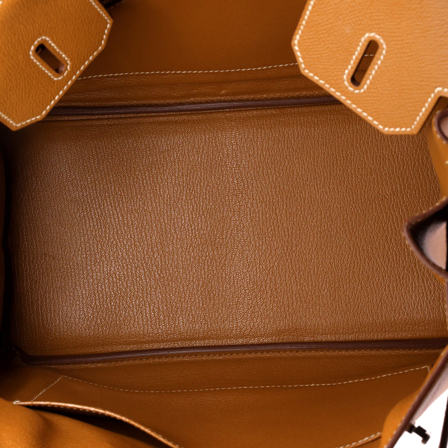 Birkin Handbag Brown Epsom with Palladium Hardware 30, Alternate, color, Metallic Gold