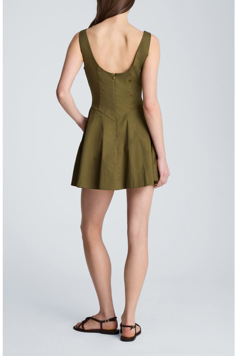 Sleeveless Fit & Flare Minidress, Alternate, color, BREEN