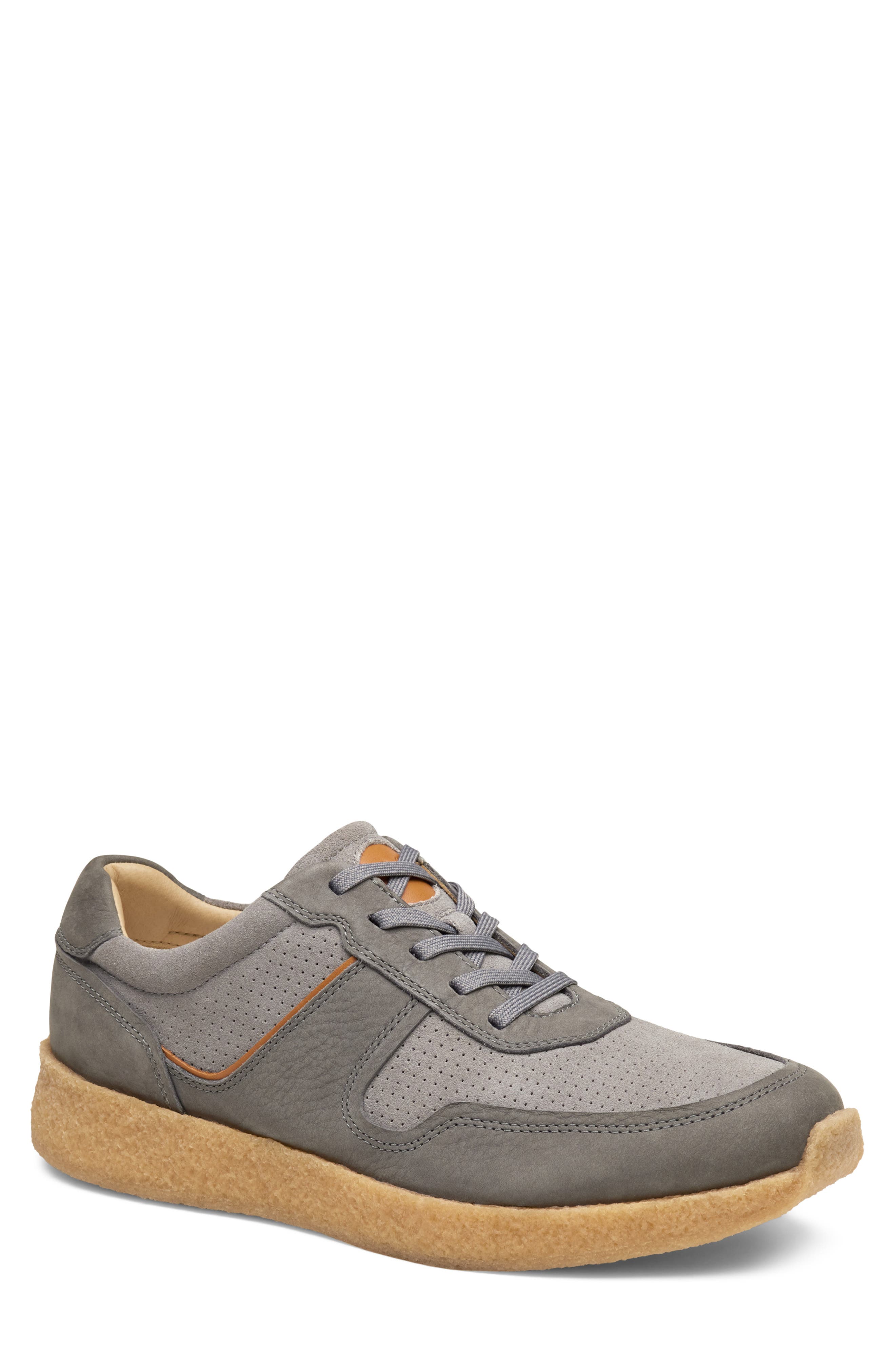 Silas Sneaker, Main, color, GRAY NUBUCK/ SUEDE
