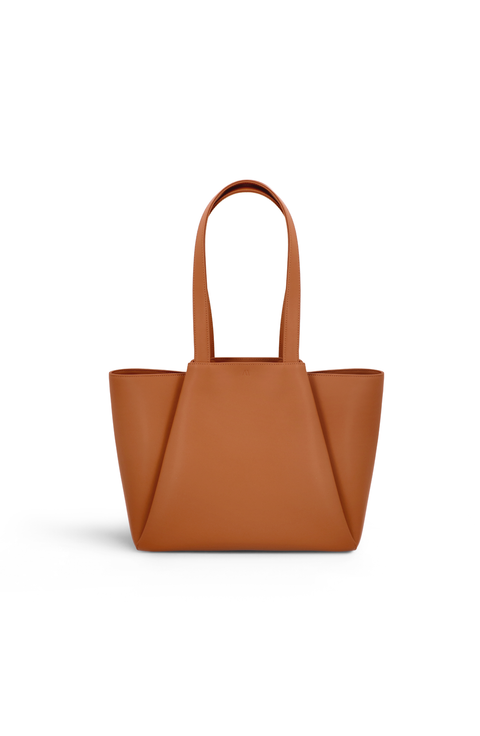 Midi Pyramid Leather Tote Bag