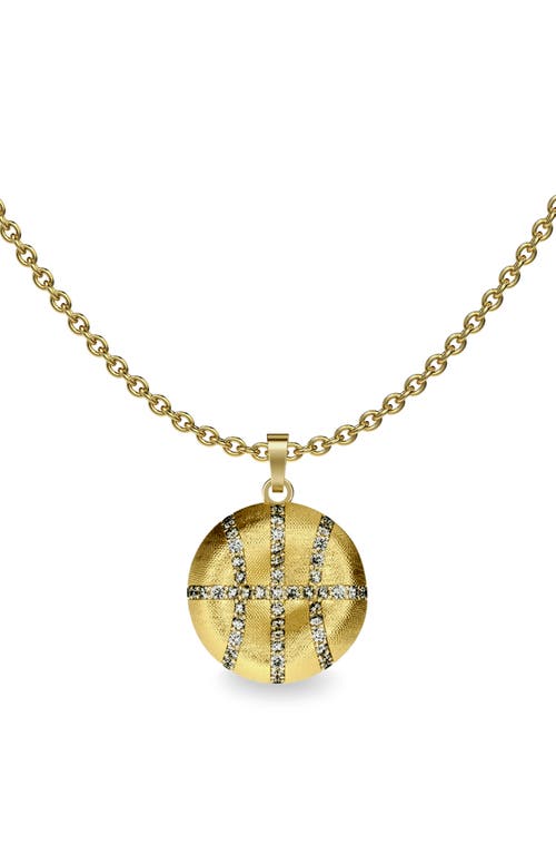 Pascal The Basketball Leaking Ball Diamond Pavé Necklace