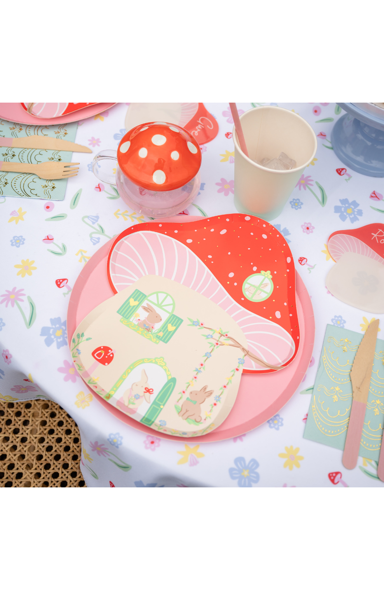 Daydream Society Bunnies In The Garden Mushroom House Large Plates, Alternate, color, Asssorted Pre-Pack
