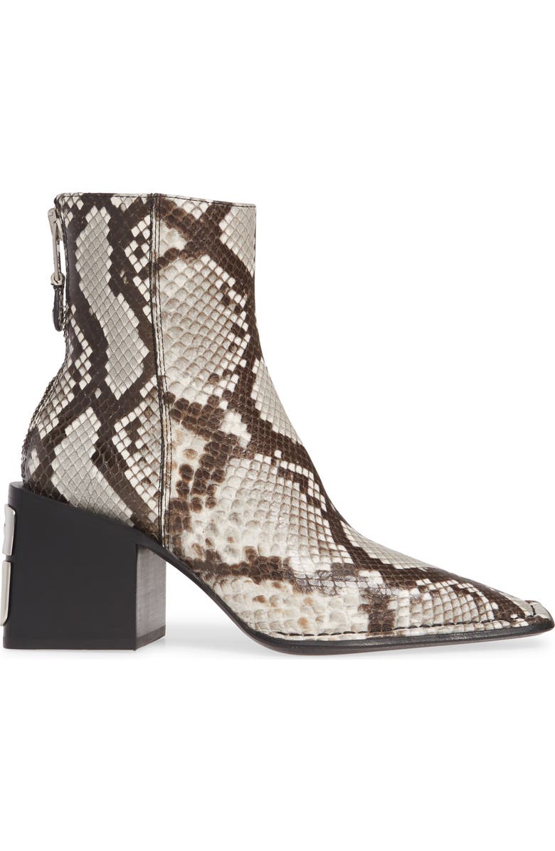 Alexander Wang Parker Python Embossed Logo Heel Boot, Alternate, color,