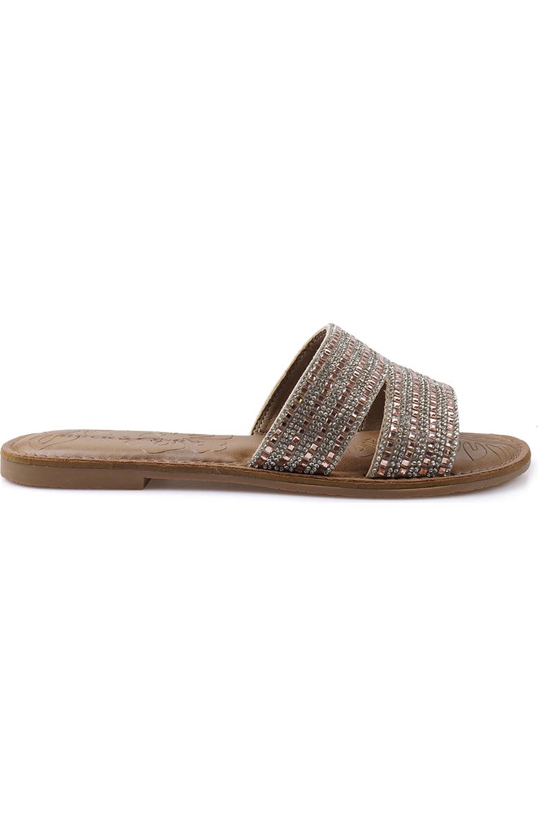 ROCK AND CANDY Double Cutout Crystal Slide Sandal, Alternate, color,