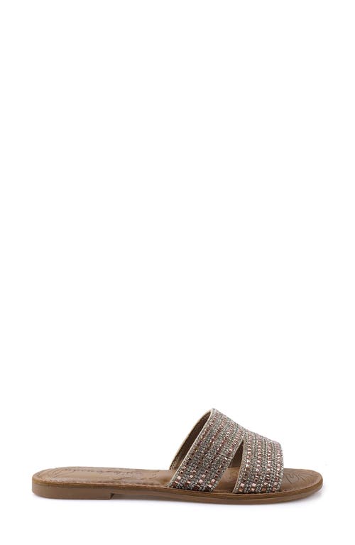 ROCK & CANDY ROCK AND CANDY DOUBLE CUTOUT CRYSTAL SLIDE SANDAL 