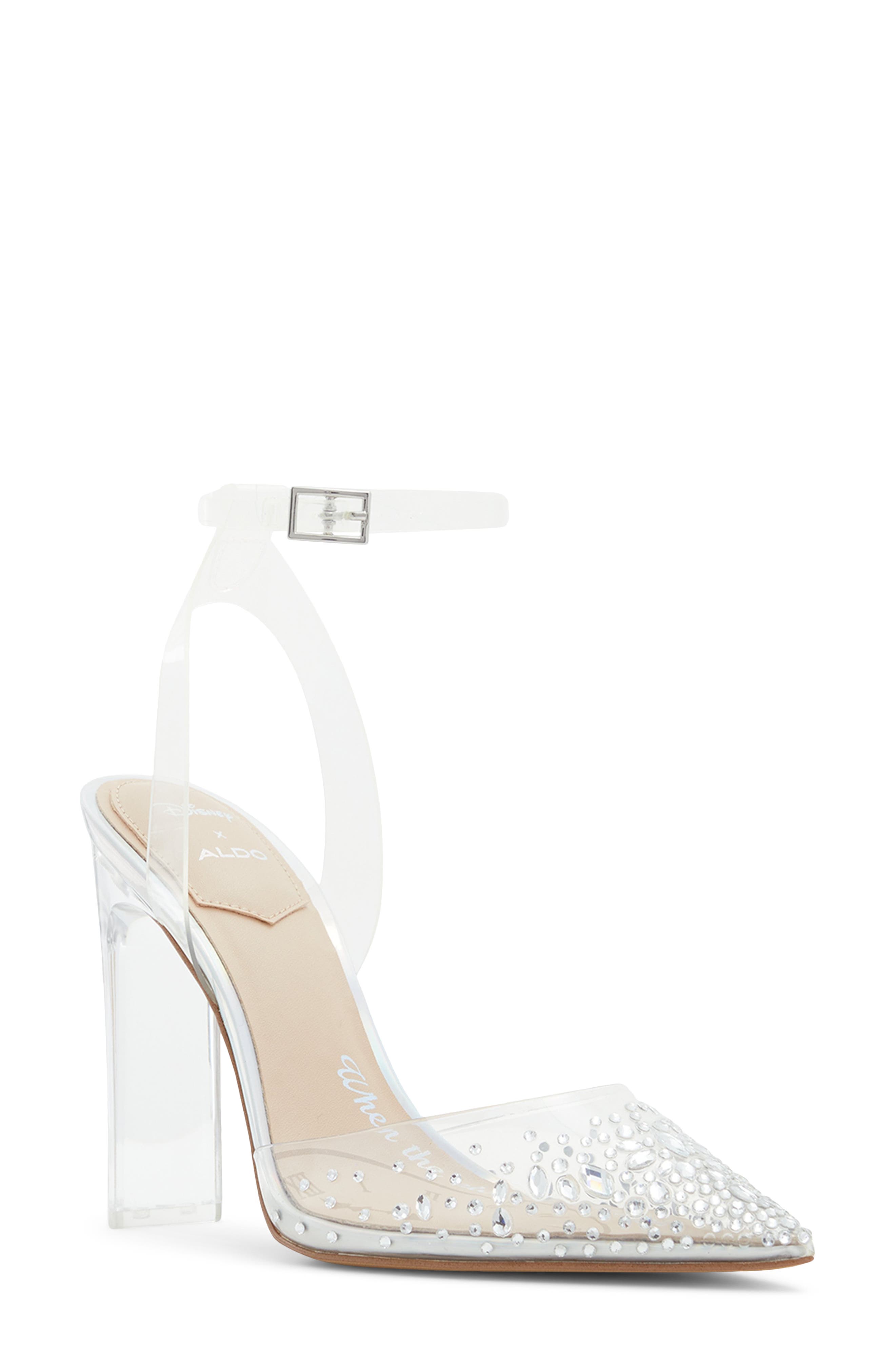 ALDO x Disney Glass Slipper Pointed Toe Pump, Main, color, 