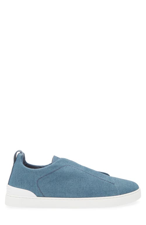 Zegna Triple Stitch™ Low Top Sneaker In Blue