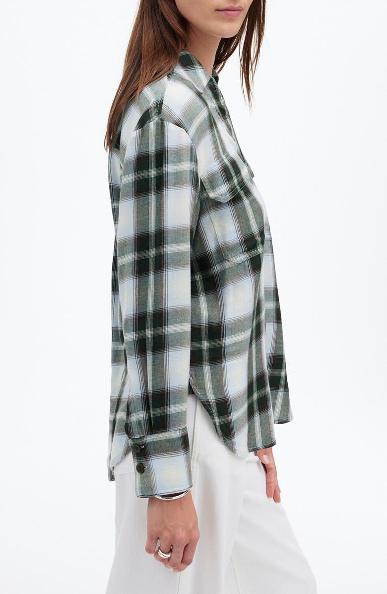 Madewell Plaid Popover Shirt, Alternate, color, City Blue