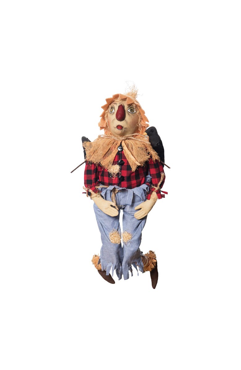 Gallerie II Heyward Scarecrow Folk Art Doll Figurine 24" Collectible Joe Spencer Gathered Traditions, Main, color, Red