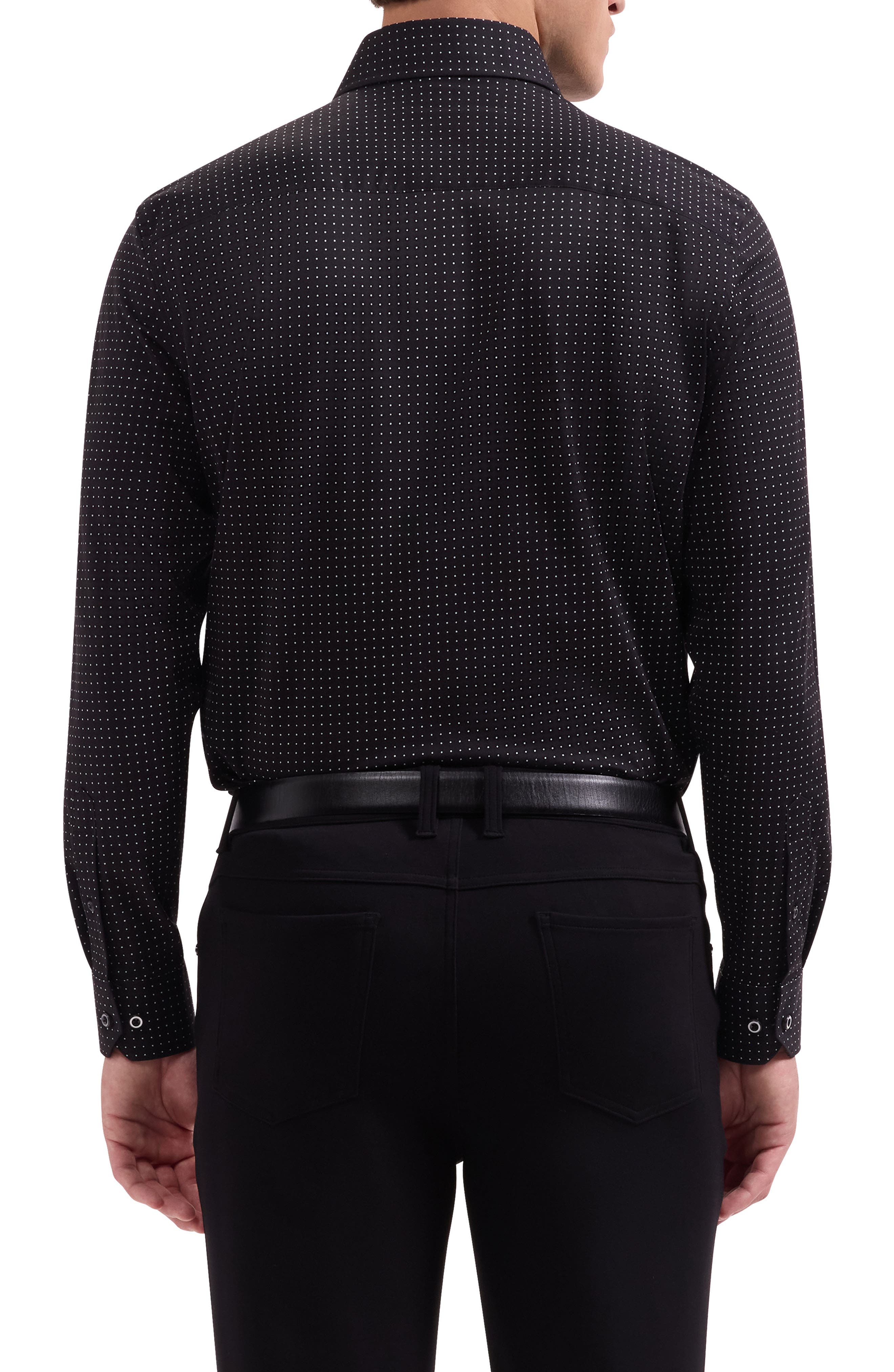 Devon OoohCotton Micro Dot Print Button-Up Shirt - image 2