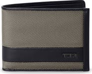 TUMI Double Billfold Nylon & Leather Wallet