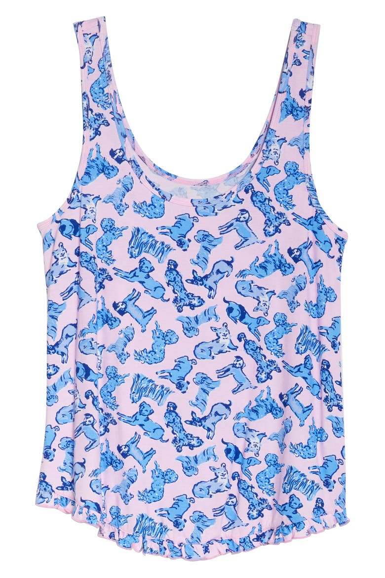 Ruffle PJ Tank, Alternate, color, ZANZIBAR BLUE RUFF NIGHT