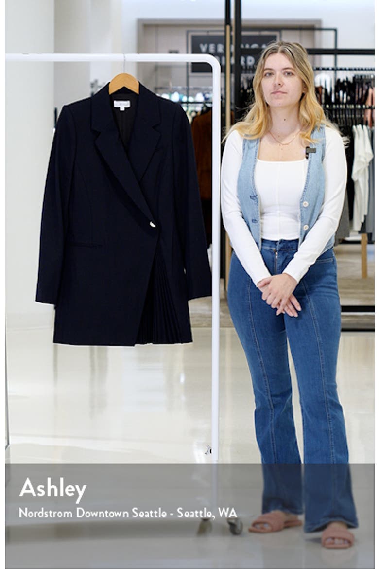 Callen Pleated Wrap Blazer Minidress video