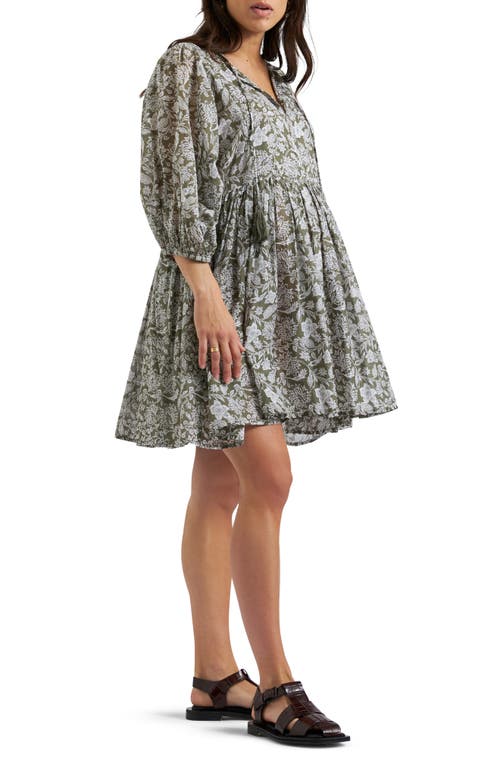 RIPE MATERNITY RIPE MATERNITY CALI LONG SLEEVE COTTON MATERNITY/NURSING DRESS