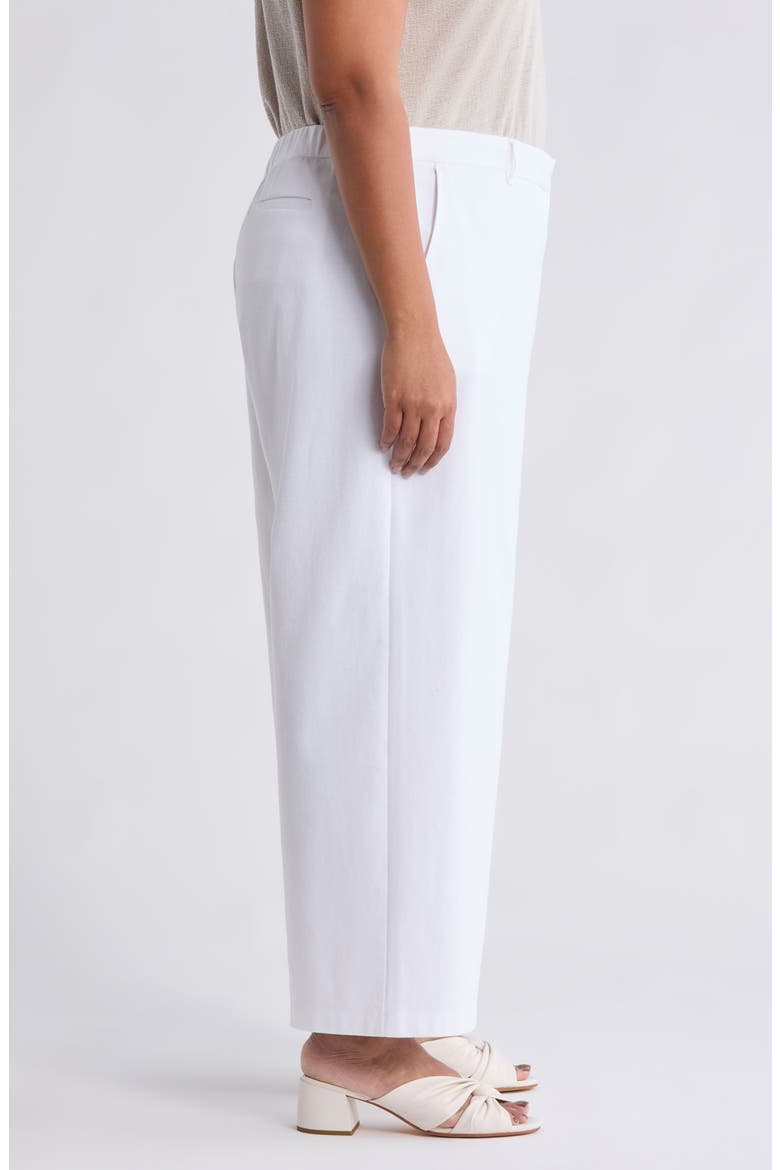 High Waist Ankle Wide Leg Pants, Alternate, color, WHITE