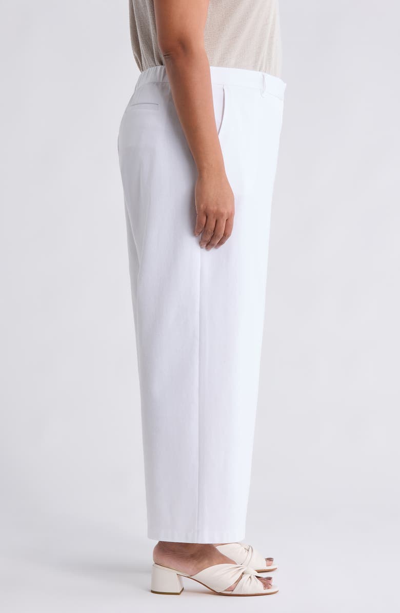 Eileen Fisher High Waist Ankle Wide Leg Pants, Alternate, color, White