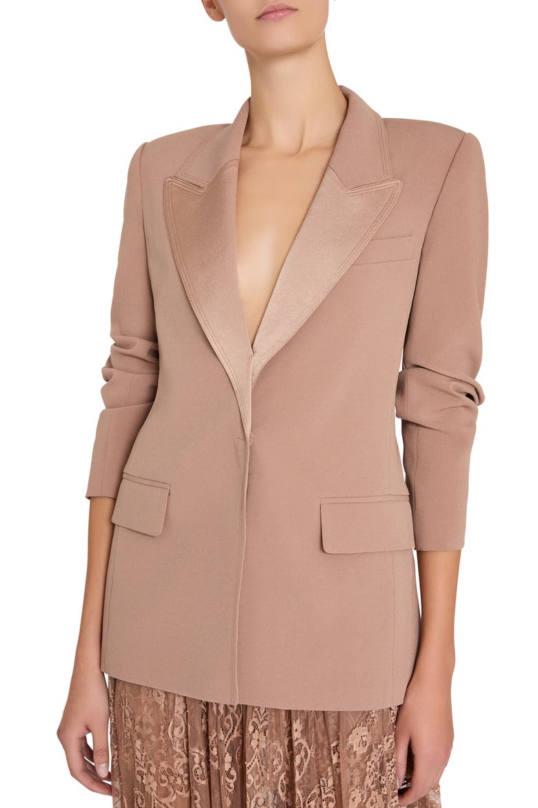 Dylan Peak Lapel Jacket, Main, color, TOFFEE