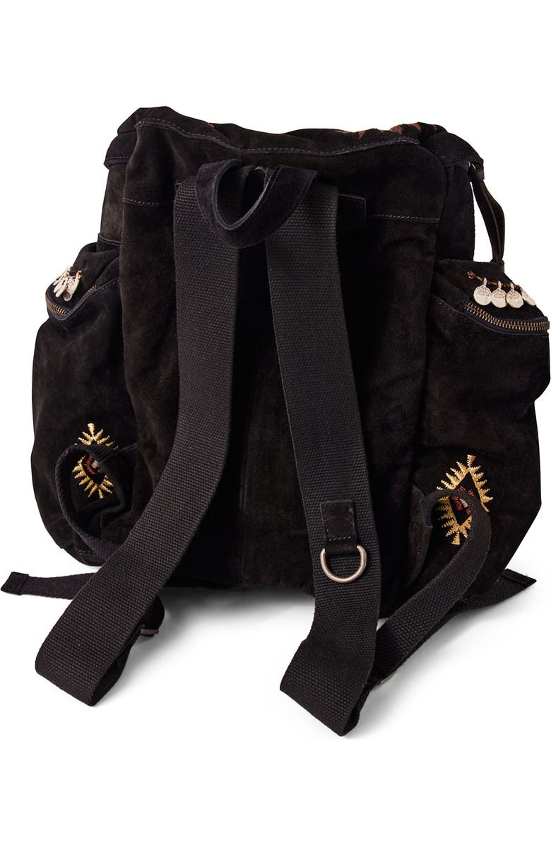 Free People We the Free Versaille Embroidered Suede Backpack, Alternate, color,