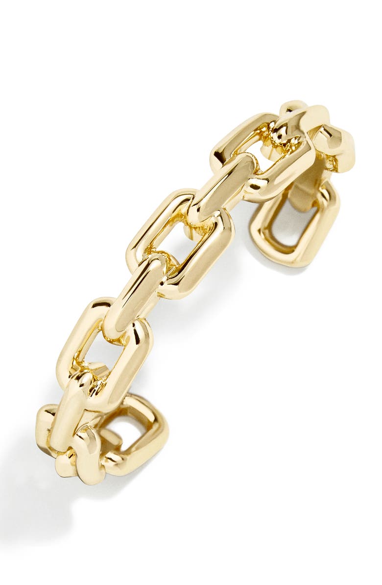 BaubleBar Mira Sculpted Chain Cuff Bracelet, Alternate, color,