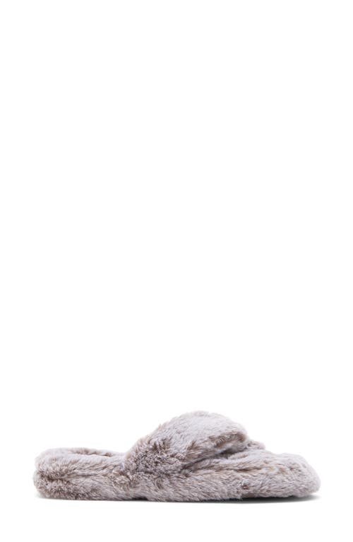 Rachel Roy Faux Fur Slipper In Gray