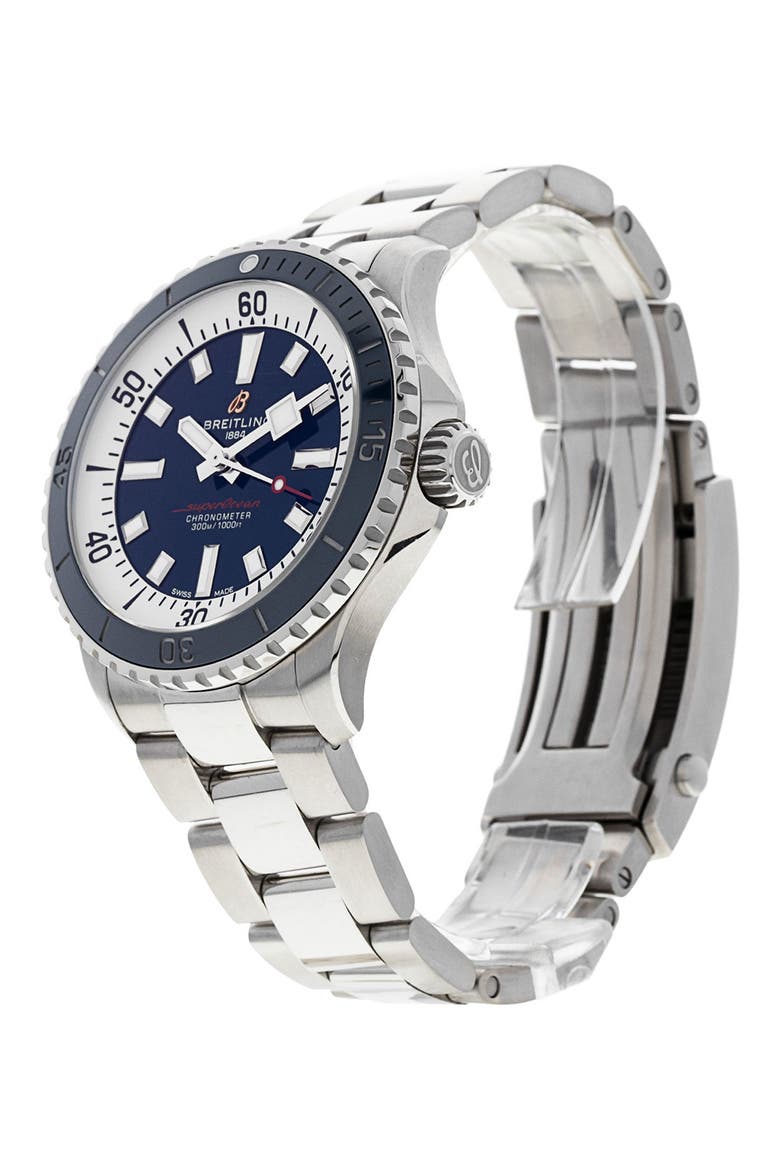 Breitling Preowned SuperOcean Automatic Bracelet Watch, 42mm, Alternate, color, BLUE