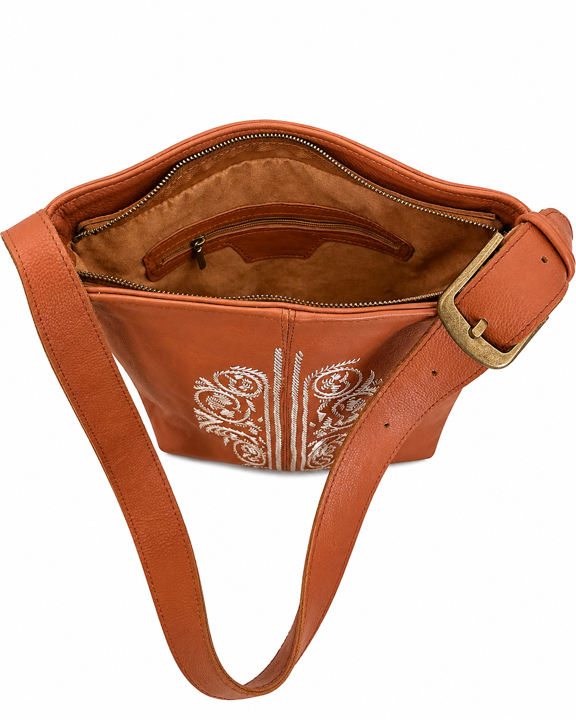 Zahra Leather Bucket Tote, Alternate, color, Saddle Tan