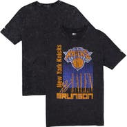 New Era Men's New Era Jalen Brunson Black New York Knicks Full Court Press Mineral Wash Player T-Shirt