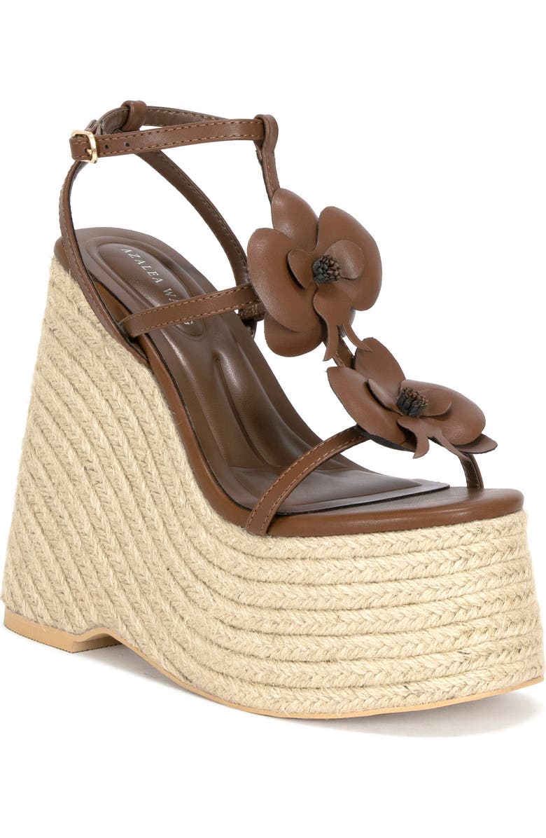 AZALEA WANG Barossa Espadrille Ankle Strap Platform Wedge Sandal, Main, color,