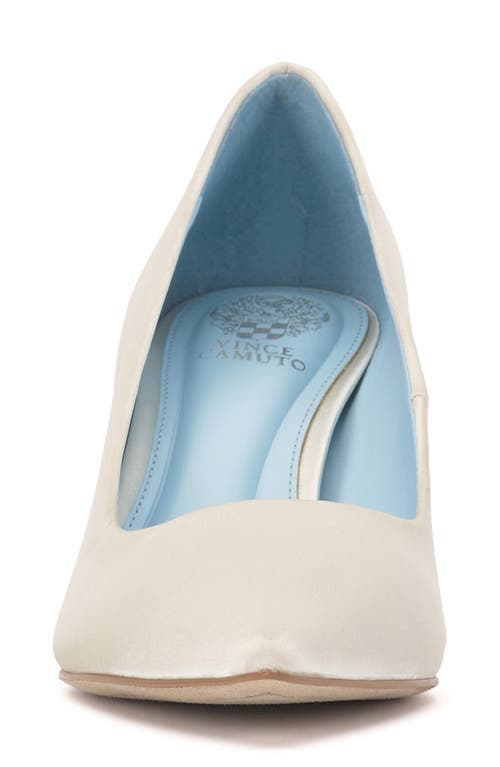 Vince Camuto Kehlia Pointed Toe Pump In Milk Satin
