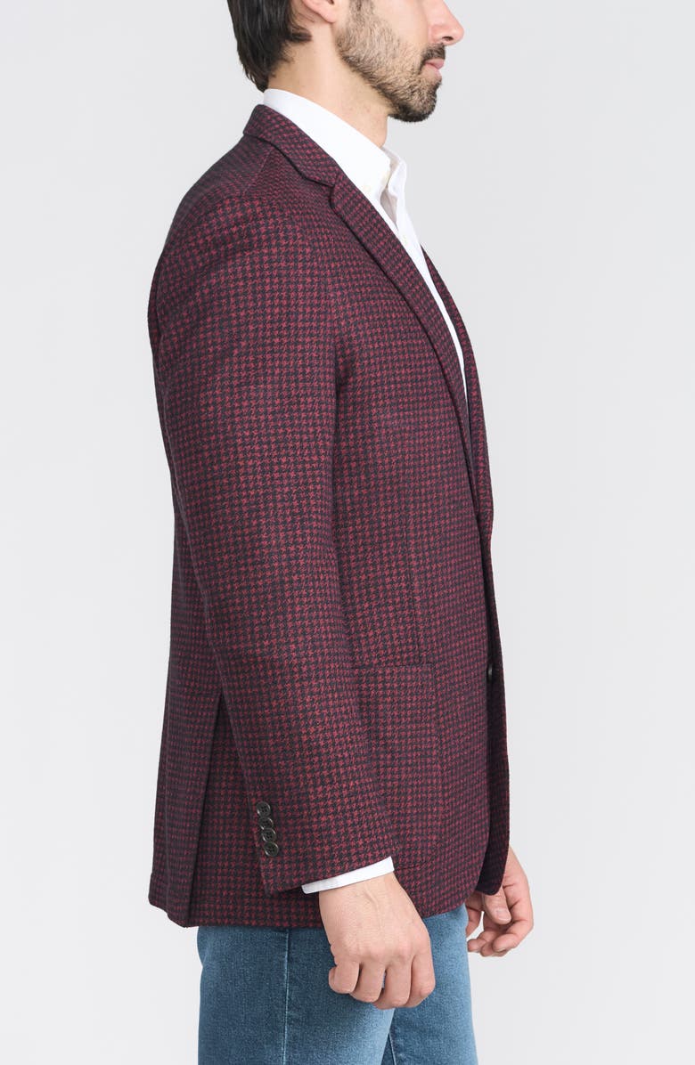 FLYNT Houndstooth Wool Blend Sport Coat, Alternate, color, Red