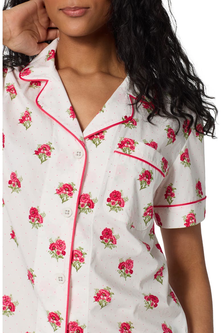 Print Cotton Crop Pajamas, Alternate, color, CELESTE