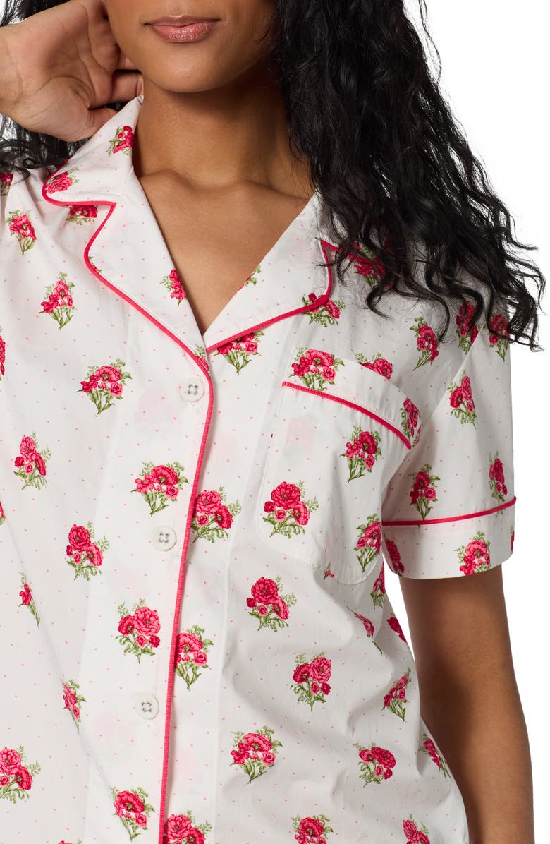 BedHead Pajamas Print Cotton Crop Pajamas, Alternate, color, Celeste