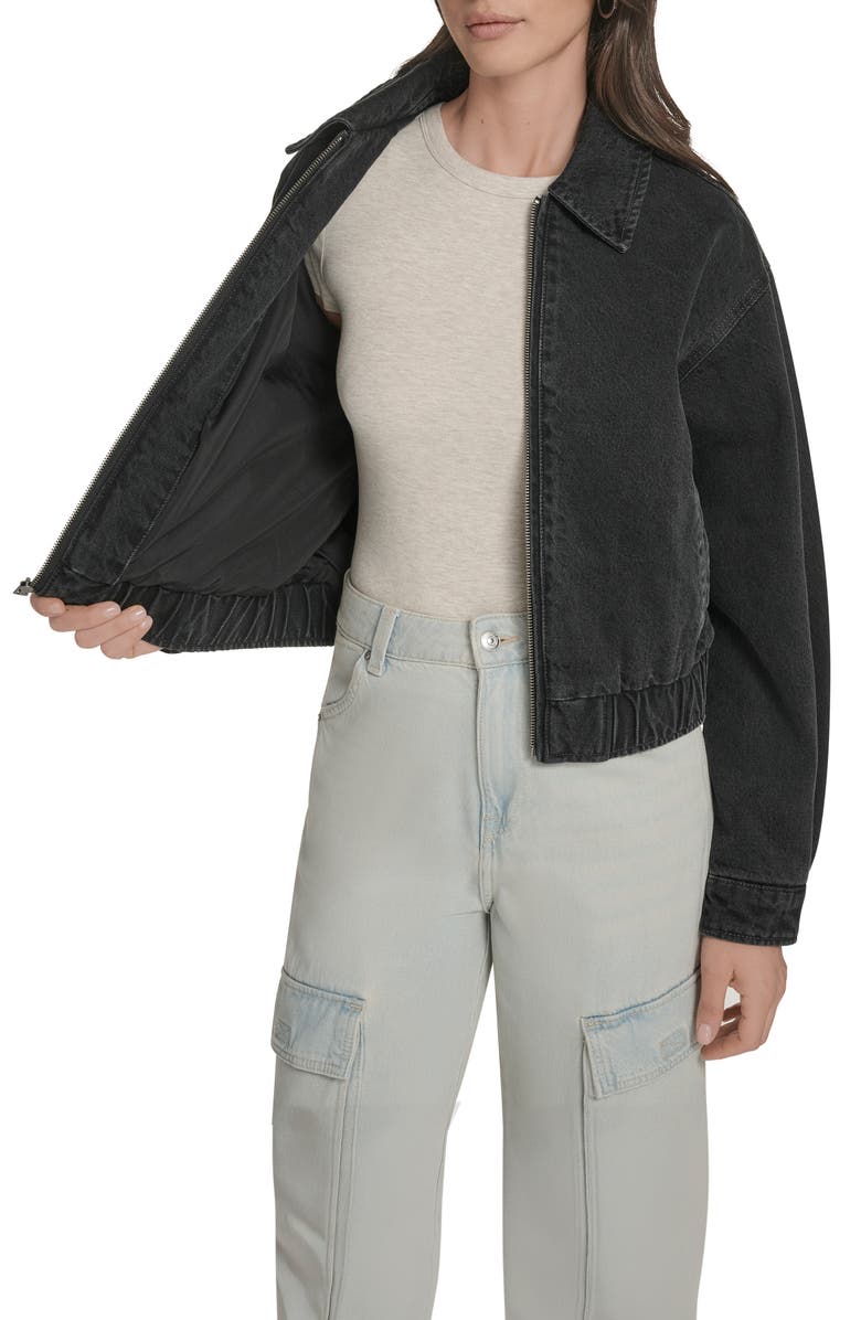 Levi's<sup>®</sup> Denim Bomber Jacket, Alternate, color, Black Denim