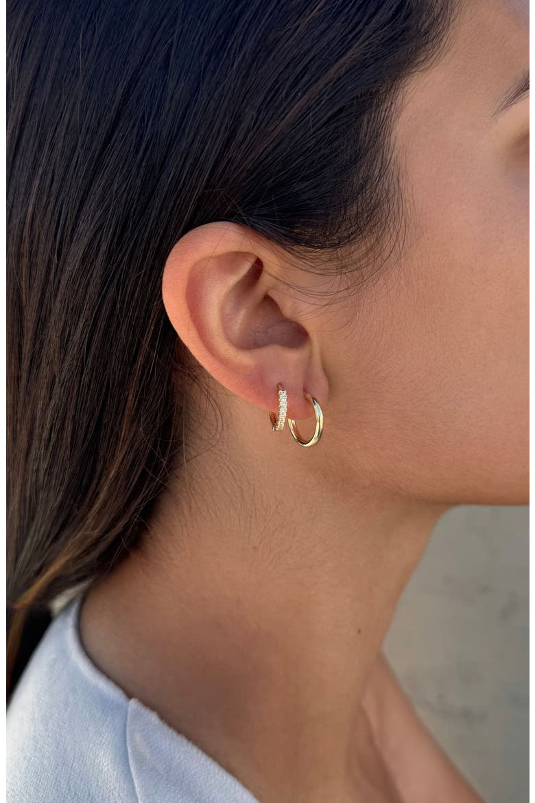 Set of 3 Assorted Hoops and Stud Earrings, Alternate, color, GOLD