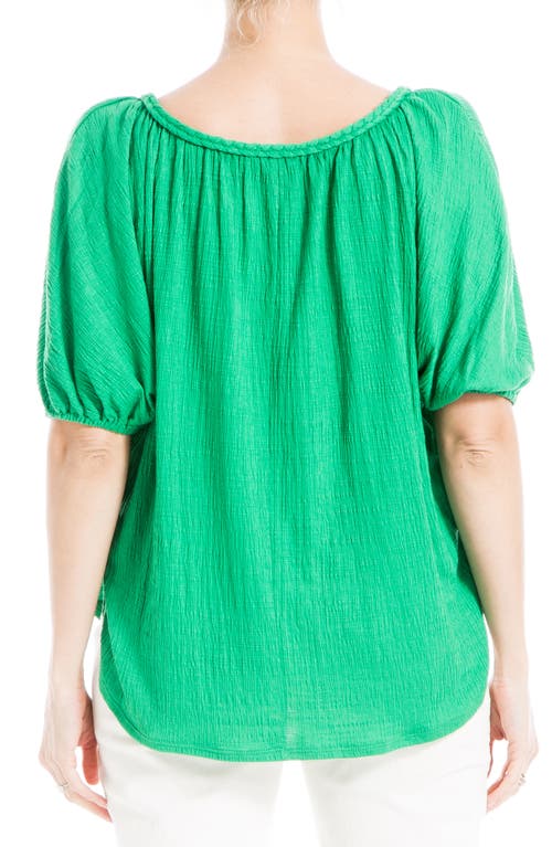 Max Studio Bubble Sleeve Knit Top In Jelly Bean