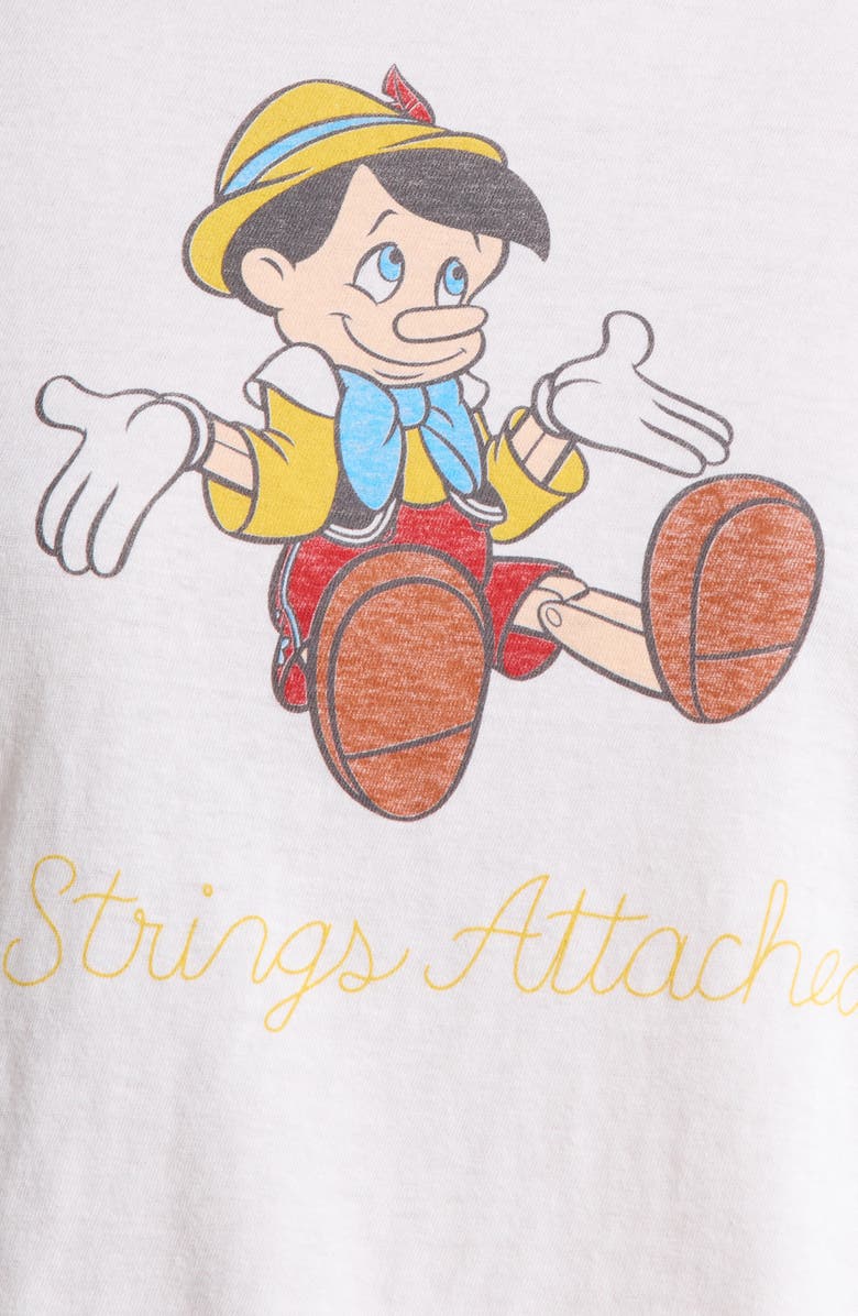 Re/Done x Disney Classic 'Pinocchio' Graphic T-Shirt, Alternate, color, Vintage White