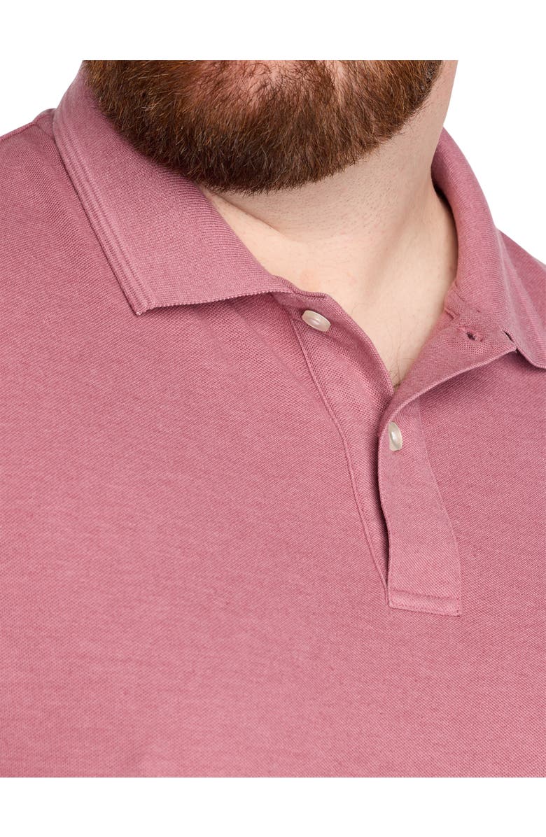 True Nation by DXL Big & Tall Garment-Dyed Polo Shirt, Alternate, color, Rose Brown
