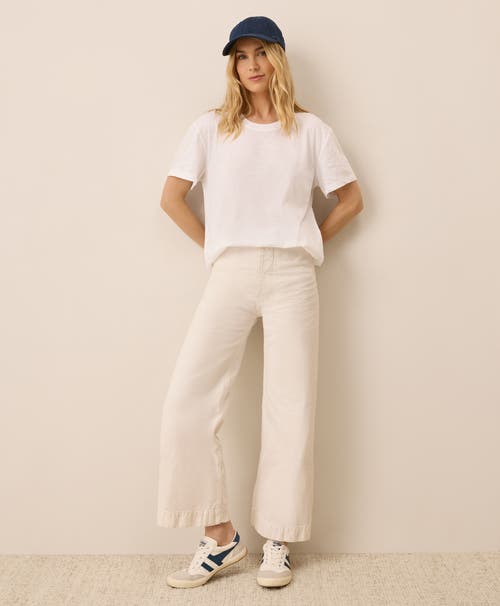 Pact Organic Cotton Featherweight Slub Relaxed Tee In White