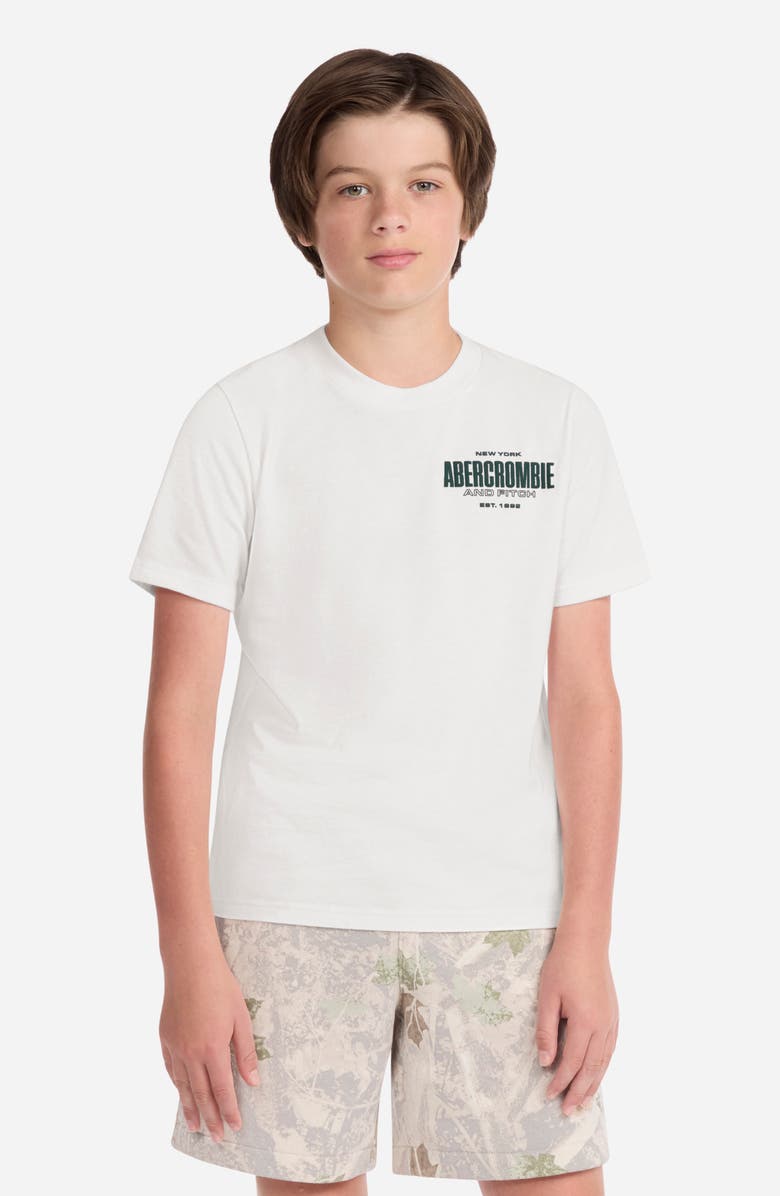 abercrombie kids Kids
 1892 Logo Boxy Graphic T-Shirt, Alternate, color, Jet Stream