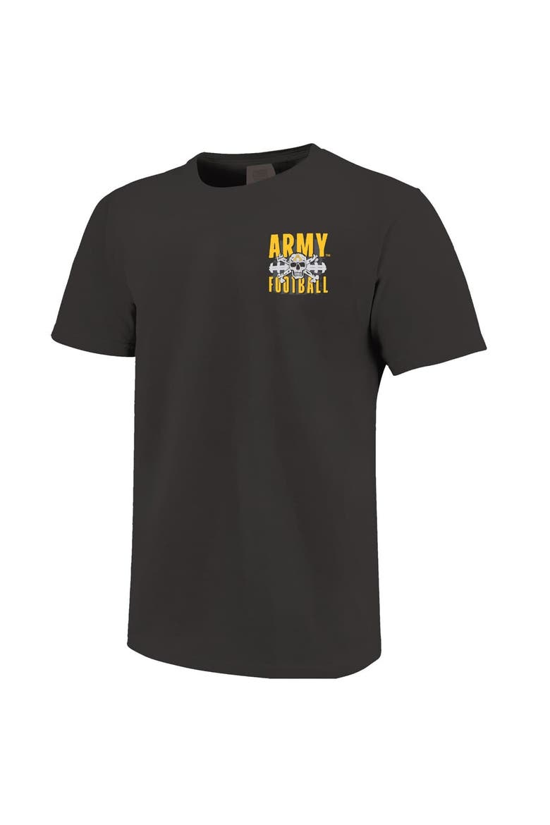 Unisex Graphite Army Black Knights Skull Beat Navy Football T-Shirt, Alternate, color, Graphite