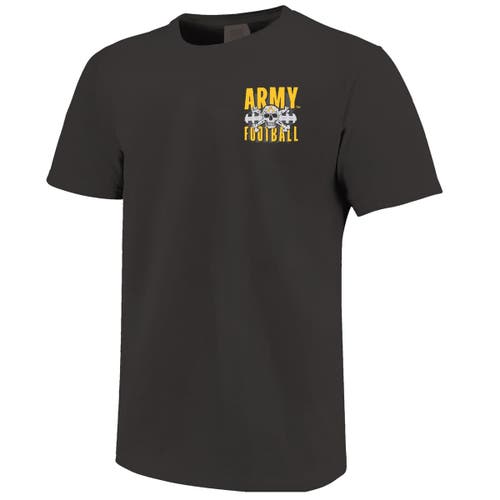 Image One Unisex Graphite Army Black Knights Skull Beat Navy Football T-shirt In Gray