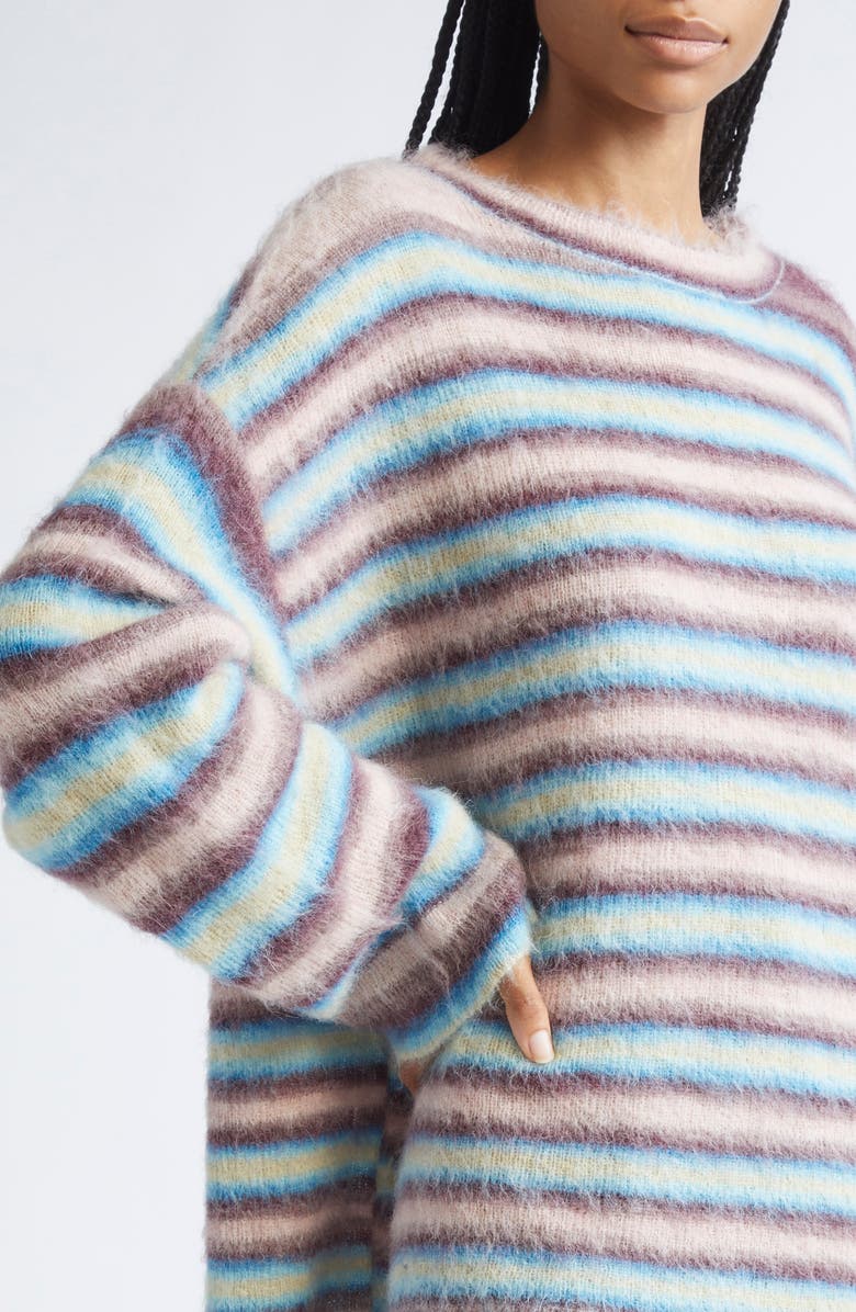ZANKOV Lewis Stripe Mohair & Alpaca Blend Sweater, Alternate, color, Quartz Multi